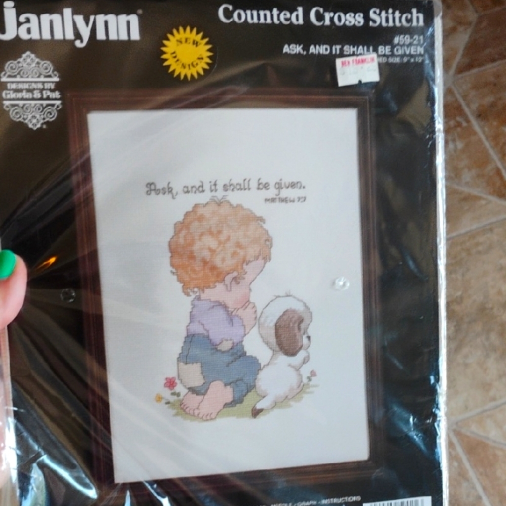 Counted Cross Stitch Kit - Pooh and Puppy Design